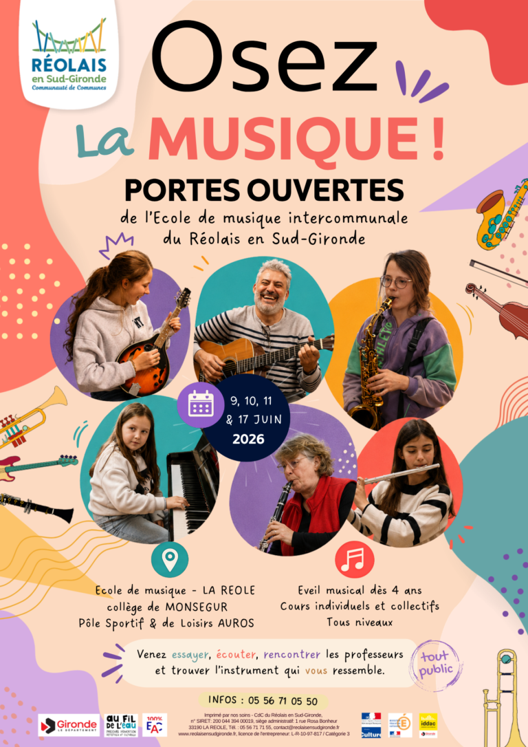 Affiche Portes ouvertes - Ecole de musique